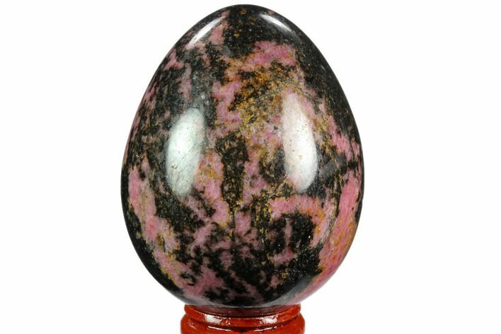 Polished Rhodonite Egg - Madagascar #124119